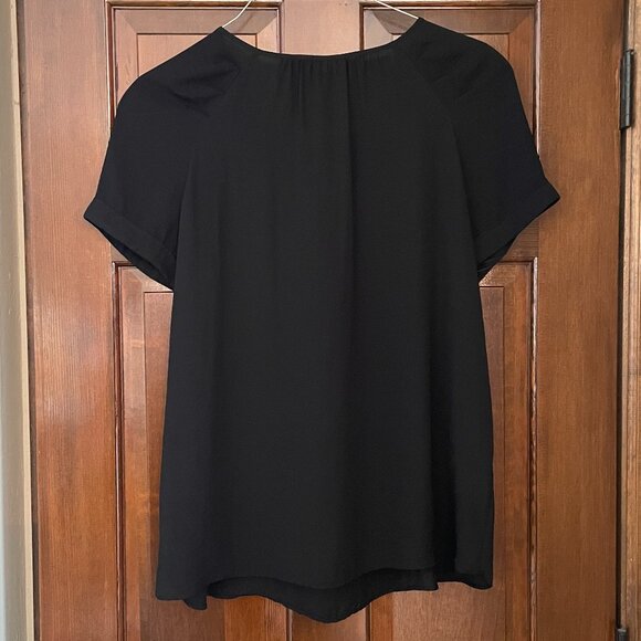 Size XL a.n.a. black short sleeved top with ties - Picture 2 of 10